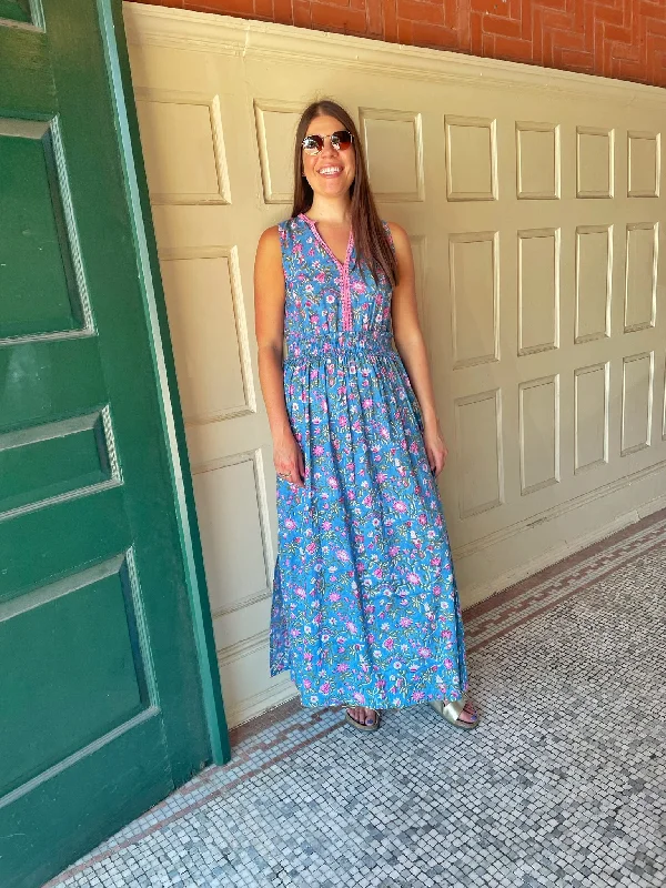 Kentmere Maxi Dress Coral Bells Comfortable Fit-and-Flare Maxi Dress