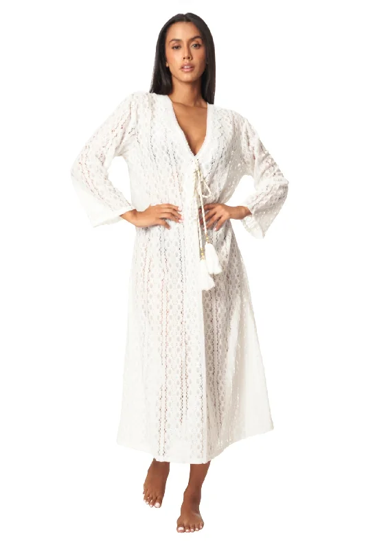 La Moda Women's Lace Kaftan Long Maxi Dress Trendy A-Line Maxi Dress