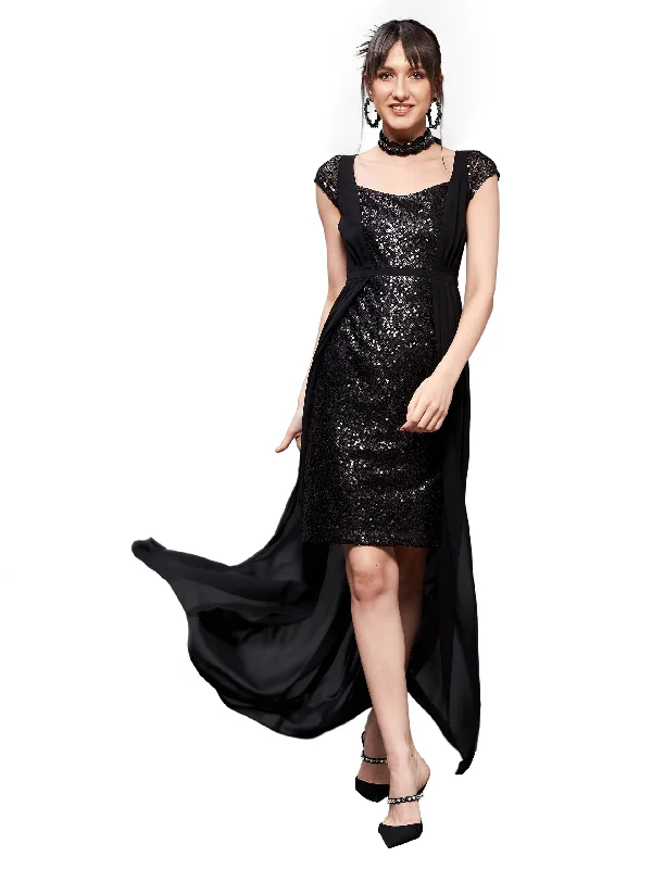 Miss Chase Women's Black Embellished Fit & Flare Maxi Dress (MCSS22D99-71-62-05, Black, L) Comfortable T-Shirt Maxi Dress Miss Chase Women's Black Embellished Fit & Flare Maxi Dress (MCSS22D99-71-62-05, Black, L) Comfortable T-Shirt Maxi Dress