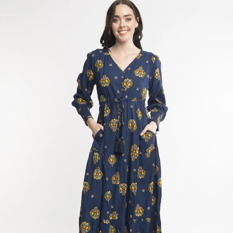 Orientique - Rigoletto Layered Maxi Dress Stylish Button-Up Maxi Dress