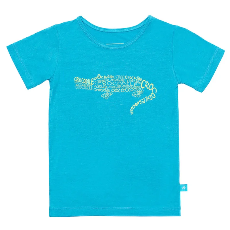 Bamboo short sleeve tee - Cameron the crocodile Ribbed T-Shirt High Neck Heavyweight Bamboo short sleeve tee - Cameron the crocodile Ribbed T-Shirt High Neck Heavyweight