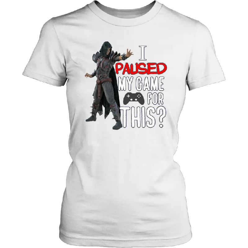 I Paused My Game for This Women's Sarcastic Gamer Shirt Chenille Fabric Brocade Fabric Lace Fabric I Paused My Game for This Women's Sarcastic Gamer Shirt Chenille Fabric Brocade Fabric Lace Fabric