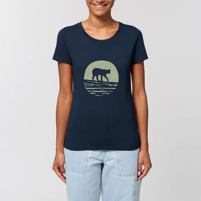 Lynx | T-shirt Femme 100% Coton BIO - EXPRESSER Welt Pockets Slit Pockets Flap Pockets Lynx | T-shirt Femme 100% Coton BIO - EXPRESSER Welt Pockets Slit Pockets Flap Pockets