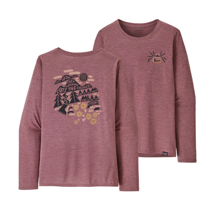 Patagonia Long-Sleeved Capilene Cool Daily Graphic Shirt - Lands Womens Fleece Fabric Down Fabric Feather Fabric Patagonia Long-Sleeved Capilene Cool Daily Graphic Shirt - Lands Womens Fleece Fabric Down Fabric Feather Fabric
