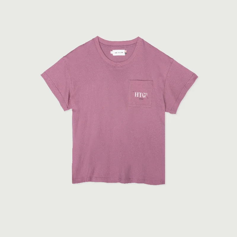 Womens HTG® Home Is Where Knit T-Shirt - Mauve Rayon Fabric Velvet Fabric Corduroy Fabric