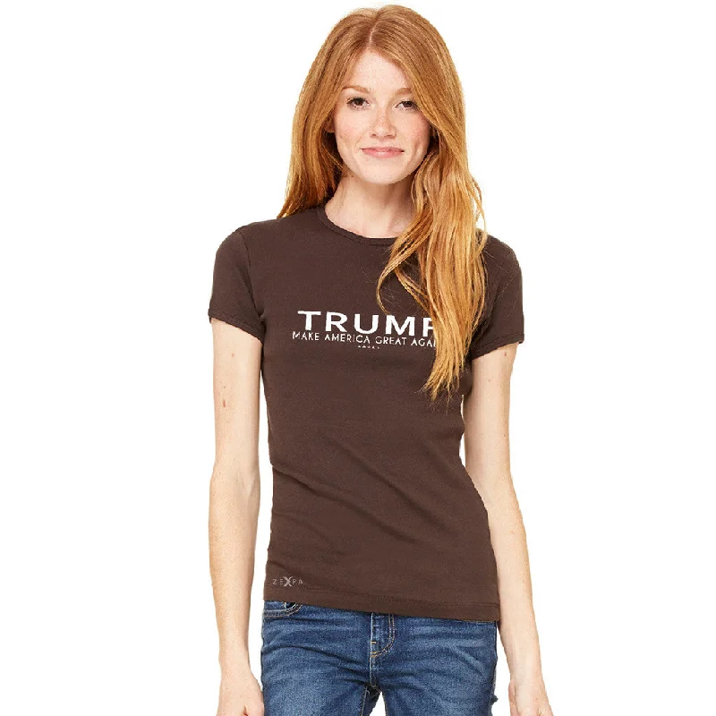 Zexpa Apparel™ Donald Trump Make America Great Again Campaign Classic White Design Women's T-shirt Elections Tee Satin Blend Silk Blend Wool Blend Zexpa Apparel™ Donald Trump Make America Great Again Campaign Classic White Design Women's T-shirt Elections Tee Satin Blend Silk Blend Wool Blend