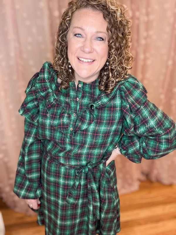 At Your Best Plaid Mini Dress Stylish Sweetheart Mini Dress