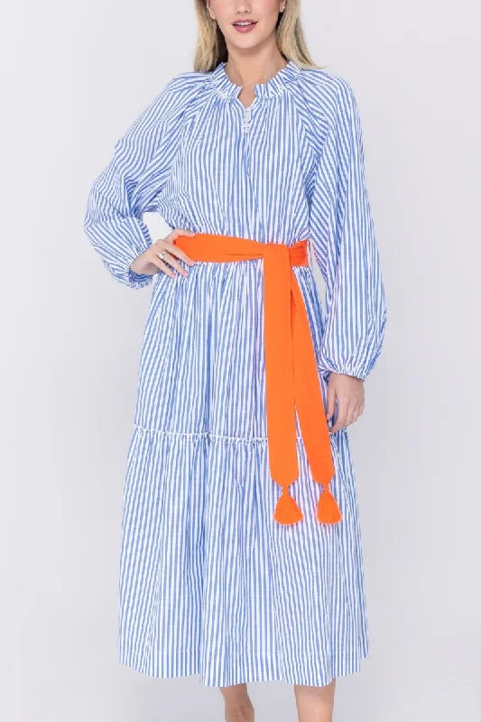 ADDISON DRESS (BLUE/STRIPE)