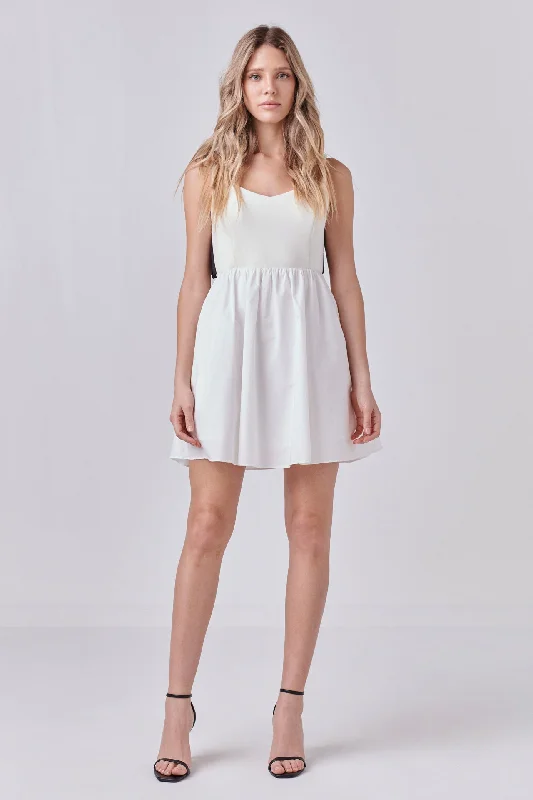 Endless Rose - Back Bow Contrast Dress