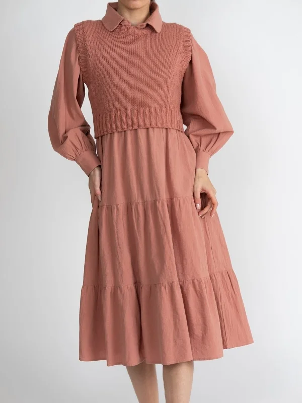 CLARISE DRESS (DUSTY ROSE)