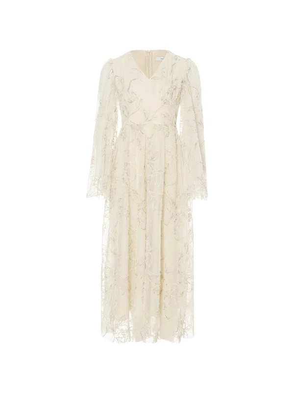 Eunoia v neck long dress