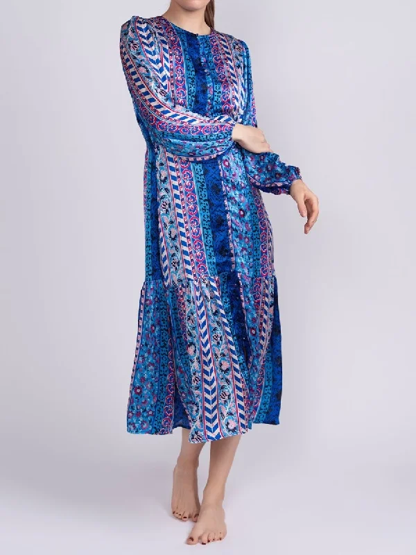 GWENYTH DRESS (BLUE GROUND)
