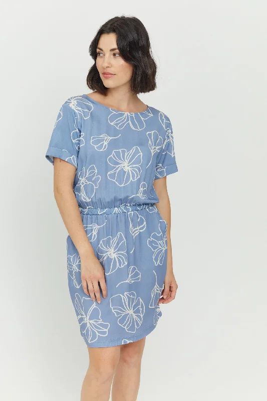 Valera Printed Dress Blue