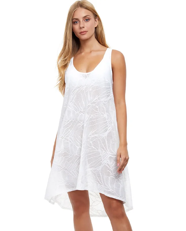 Profile By Gottex Sheer Pleasure High Low Mesh Beach Dress Cover Up