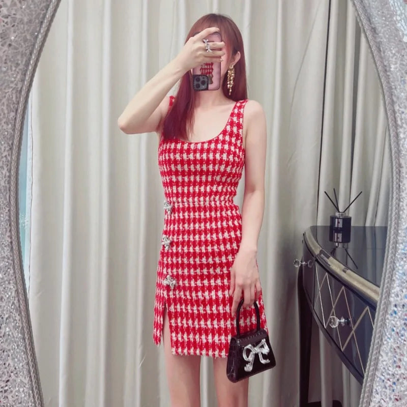 Marcia Plaid Shag  Dress