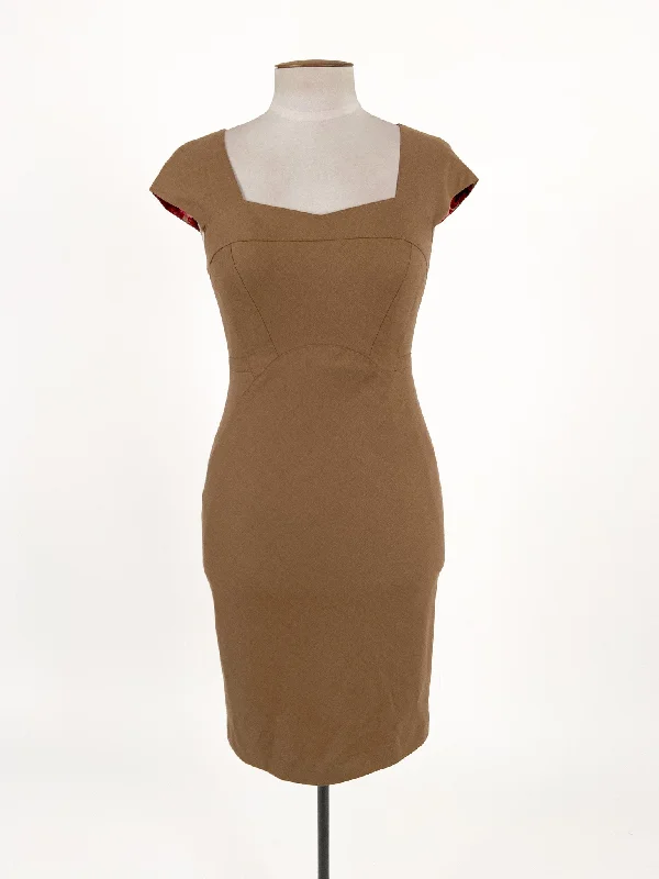 Ted Baker | Beige Cocktail/Workwear Dress | Size 10
