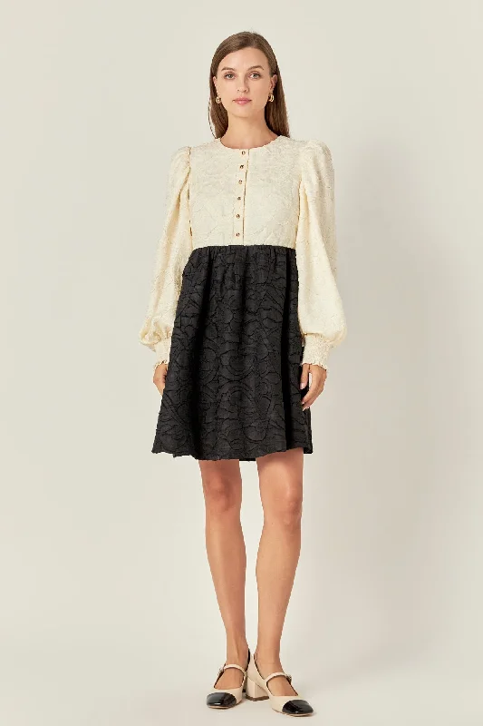 English Factory - Textured Baby Doll Dress