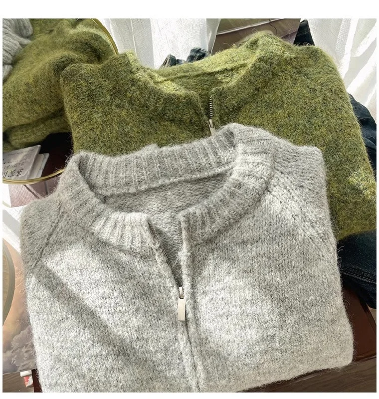 double zipper sweater jacket for women knitted cardigan S4793 Faux Fur Jacket Real Fur Jacket Shearling Jacket double zipper sweater jacket for women knitted cardigan S4793 Faux Fur Jacket Real Fur Jacket Shearling Jacket