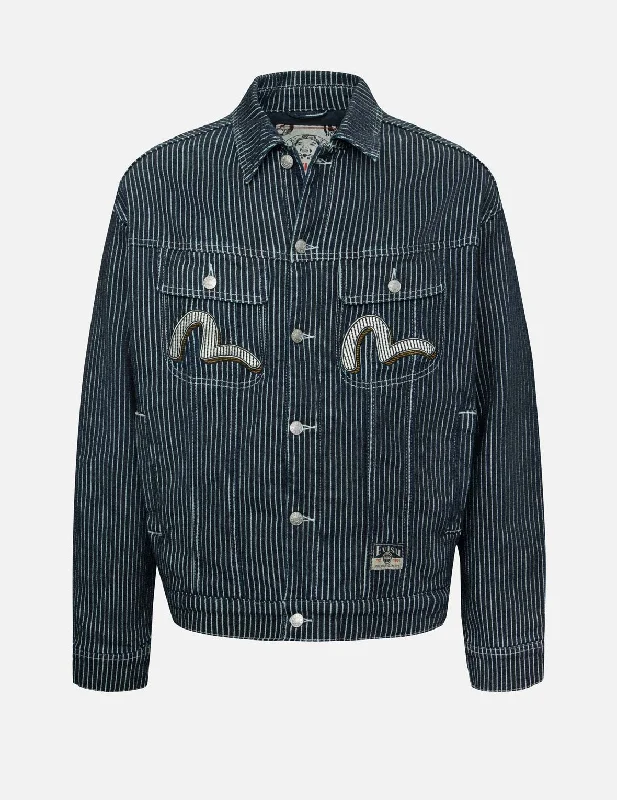 Seagull and Wheel of Wisdom Print Loose Fit Denim Jacket Anorak Shell Jacket Lightweight Jacket Seagull and Wheel of Wisdom Print Loose Fit Denim Jacket Anorak Shell Jacket Lightweight Jacket
