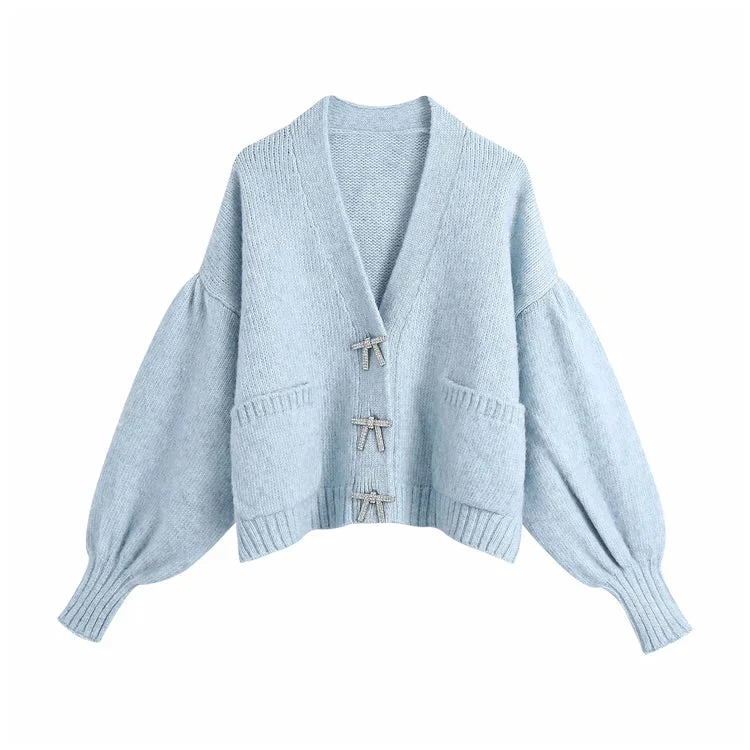 Bow diamond sweater knitted Lantern Sleeve Jacket 7225 Corduroy Jacket Velvet Jacket Brocade Jacket Bow diamond sweater knitted Lantern Sleeve Jacket 7225 Corduroy Jacket Velvet Jacket Brocade Jacket
