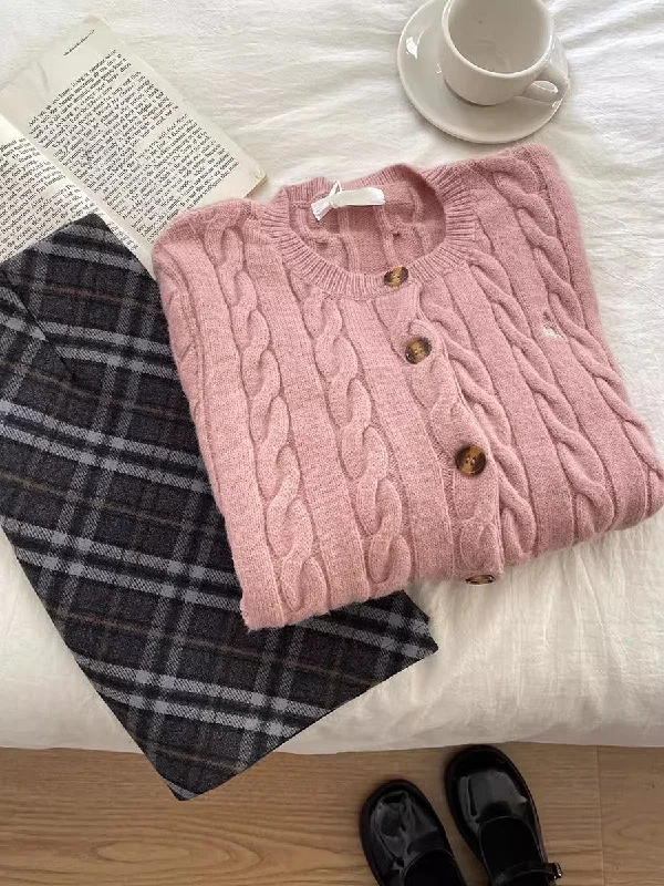 embroidered knitted cardigan round neck long-sleeved sweater jacket S4711 Tiered Jacket Buttoned Jacket Zippered Jacket embroidered knitted cardigan round neck long-sleeved sweater jacket S4711 Tiered Jacket Buttoned Jacket Zippered Jacket