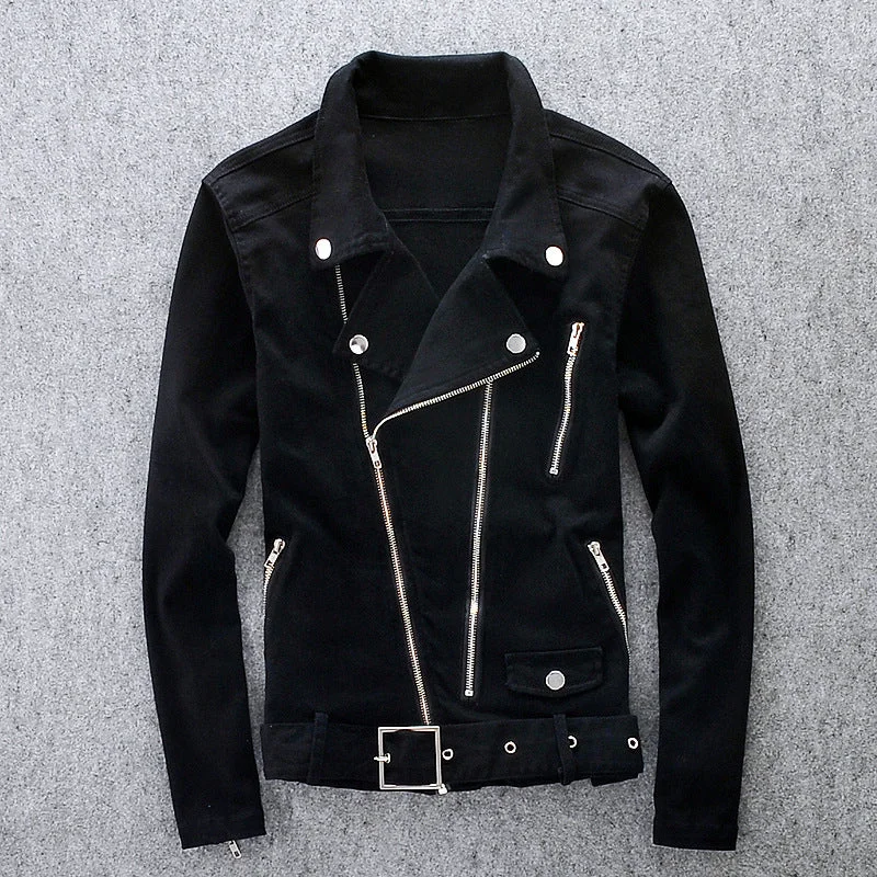 FZ Men's ""Marcel"" Denim Biker Jacket" Plaid Jacket Tartan Jacket Houndstooth Jacket FZ Men's ""Marcel"" Denim Biker Jacket" Plaid Jacket Tartan Jacket Houndstooth Jacket