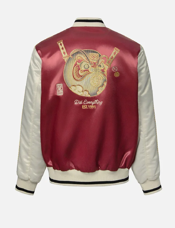 Ninja Daruma Embroidery Relax Fit Souvenior Jacket Notch Collar Jacket Peter Pan Collar Jacket Cowl Neck Jacket Ninja Daruma Embroidery Relax Fit Souvenior Jacket Notch Collar Jacket Peter Pan Collar Jacket Cowl Neck Jacket