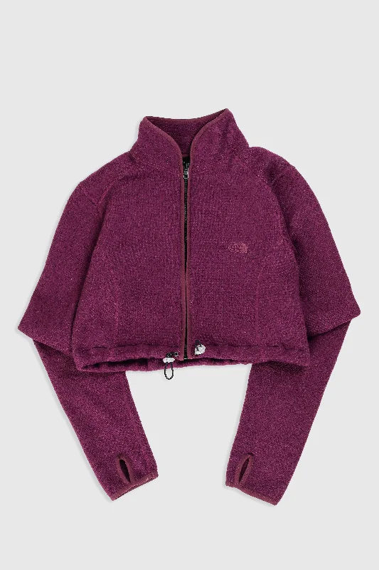 Rework North Face Crop Fleece Jacket - M Faux Fur Jacket Real Fur Jacket Shearling Jacket Rework North Face Crop Fleece Jacket - M Faux Fur Jacket Real Fur Jacket Shearling Jacket