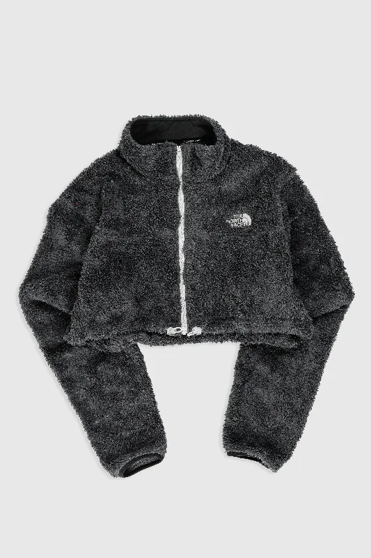 Rework North Face Crop Fleece Jacket - XL Chenille Jacket Brocade Jacket Lace Jacket Rework North Face Crop Fleece Jacket - XL Chenille Jacket Brocade Jacket Lace Jacket