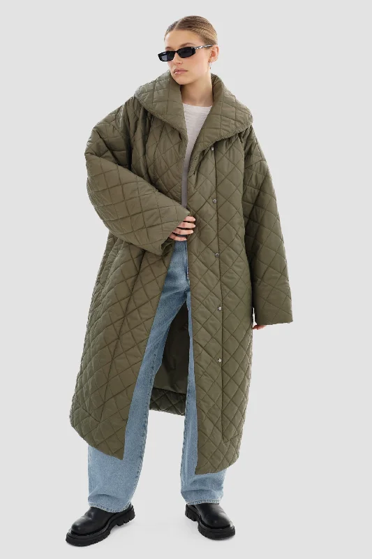 LAMARQUE Women's Verica Quilted Jacket Hooded Jacket Caped Jacket Shawl Collar Jacket LAMARQUE Women's Verica Quilted Jacket Hooded Jacket Caped Jacket Shawl Collar Jacket