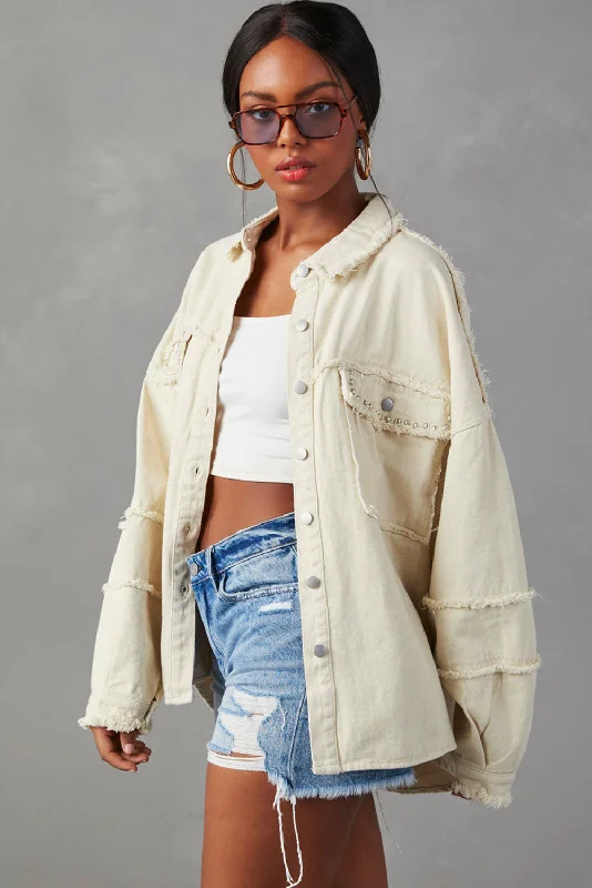 Long Sleeve Button-down Denim Jacket/Shacket Faux Fur Jacket Real Fur Jacket Shearling Jacket Long Sleeve Button-down Denim Jacket/Shacket Faux Fur Jacket Real Fur Jacket Shearling Jacket