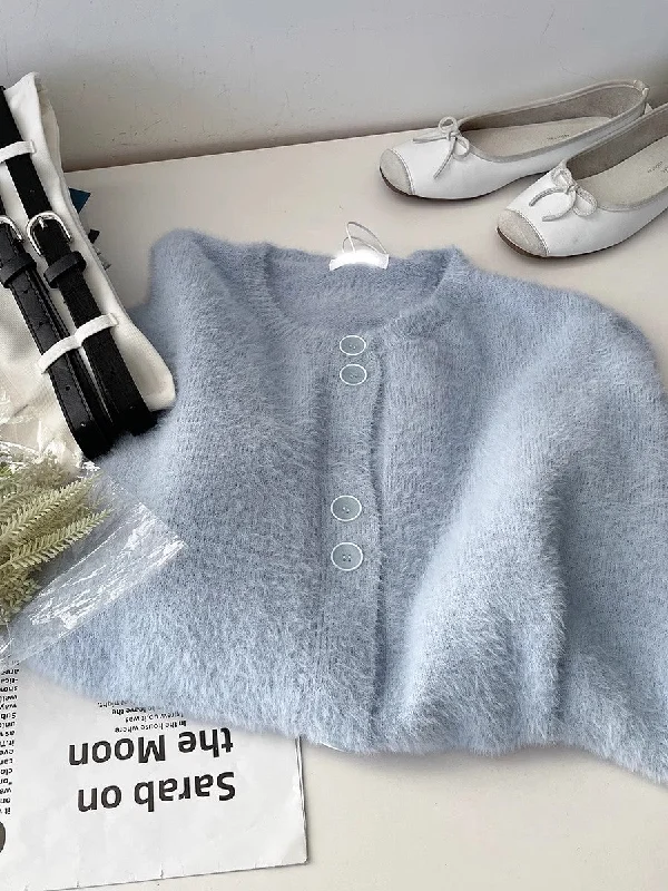 Winter casual blue knitted cardigan sweater jacket S4738 Front Pockets Side Pockets Patch Pockets Winter casual blue knitted cardigan sweater jacket S4738 Front Pockets Side Pockets Patch Pockets