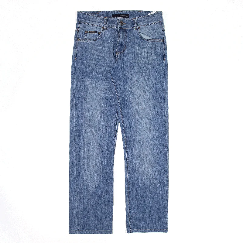 CALVIN KLEIN Jeans Blue Denim Regular Straight Stone Wash Womens W28 L28 Stylish High-Waist Skinny Denim CALVIN KLEIN Jeans Blue Denim Regular Straight Stone Wash Womens W28 L28 Stylish High-Waist Skinny Denim