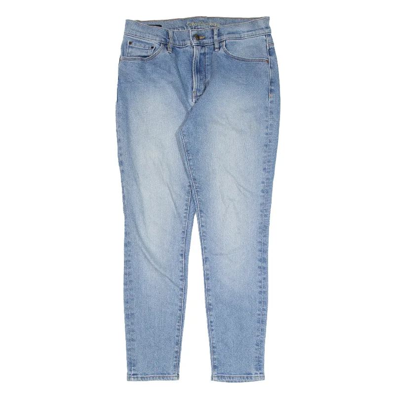 CALVIN KLEIN JEANS Jeans Blue Denim Slim Skinny Womens W27 L25 Comfortable Folded Hem Jeans CALVIN KLEIN JEANS Jeans Blue Denim Slim Skinny Womens W27 L25 Comfortable Folded Hem Jeans