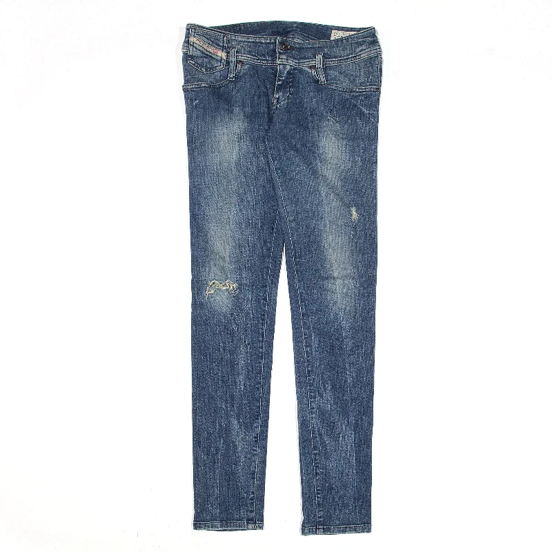 DIESEL Matic Distressed Jeans Blue Denim Slim Tapered Womens W28 L32 Stylish High-Waist Jeans DIESEL Matic Distressed Jeans Blue Denim Slim Tapered Womens W28 L32 Stylish High-Waist Jeans