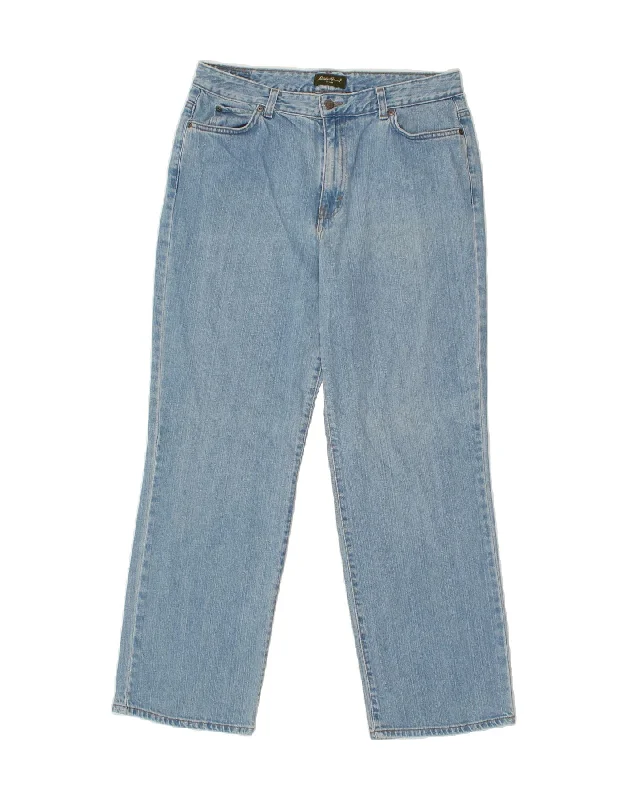 EDDIE BAUER Womens Natural Fit Straight Jeans US 12 Large W32 L30 Blue Classic Black Denim Jeans EDDIE BAUER Womens Natural Fit Straight Jeans US 12 Large W32 L30 Blue Classic Black Denim Jeans