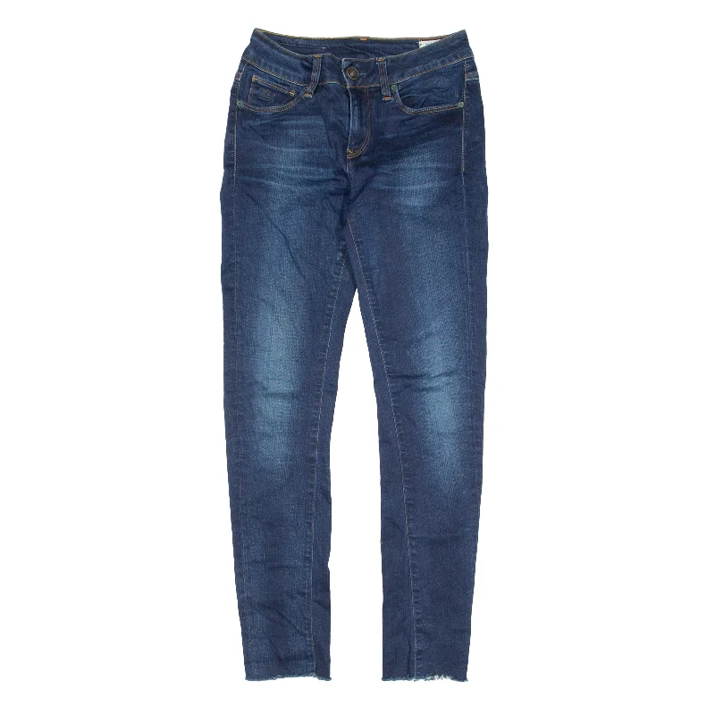 G-STAR RAW 3301 Jeans Blue Denim Slim Skinny Womens W24 L27 Comfortable Folded Hem Jeans G-STAR RAW 3301 Jeans Blue Denim Slim Skinny Womens W24 L27 Comfortable Folded Hem Jeans
