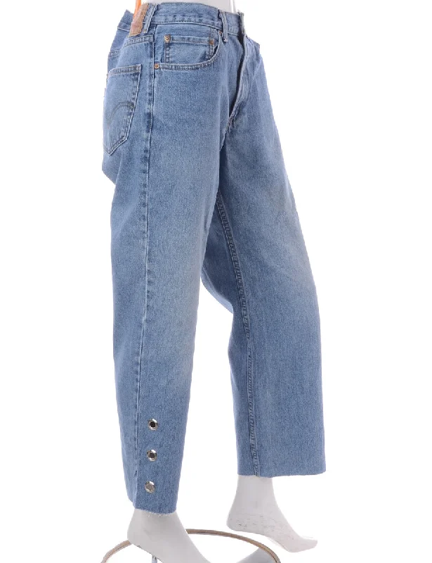Label Lou Bottom Eyelet Jeans Casual High-Waisted Bootcut Jeans
