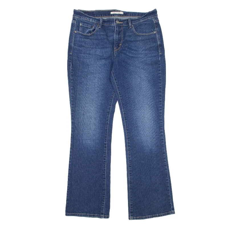 LEVI'S 515 Jeans Blue Denim Slim Bootcut Stone Wash Womens W30 L32 Fashionable Raw Hem Bootcut Jeans LEVI'S 515 Jeans Blue Denim Slim Bootcut Stone Wash Womens W30 L32 Fashionable Raw Hem Bootcut Jeans