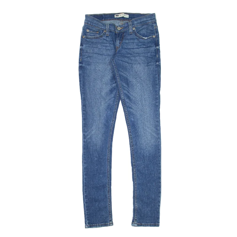 LEVI'S 524 Too Superlow Jeans Blue Denim Slim Skinny Stone Wash Womens W24 L32 Trendy Pleated Waist Jeans LEVI'S 524 Too Superlow Jeans Blue Denim Slim Skinny Stone Wash Womens W24 L32 Trendy Pleated Waist Jeans