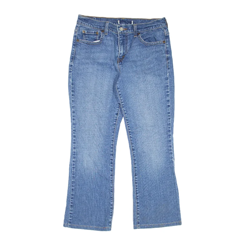 LEVI'S Jeans Blue Denim Slim Bootcut Stone Wash Womens W28 L26 Comfortable Faded High-Rise Jeans LEVI'S Jeans Blue Denim Slim Bootcut Stone Wash Womens W28 L26 Comfortable Faded High-Rise Jeans