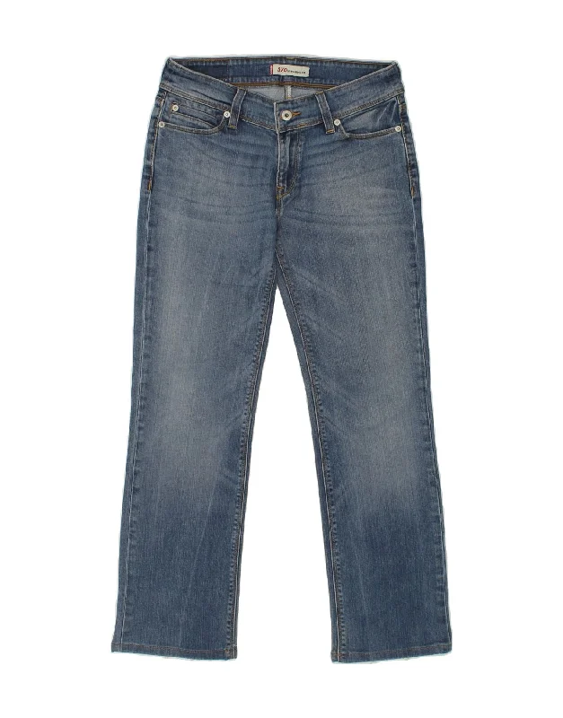 LEVI'S Womens 570 Straight Jeans W30 L28 Blue Cotton Comfortable Drawstring Waist Jeans LEVI'S Womens 570 Straight Jeans W30 L28 Blue Cotton Comfortable Drawstring Waist Jeans