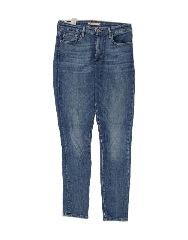 LEVI'S Womens High Rise Skinny Jeans W29 L30 Blue Cotton Fashionable Straight Cut Jeans LEVI'S Womens High Rise Skinny Jeans W29 L30 Blue Cotton Fashionable Straight Cut Jeans