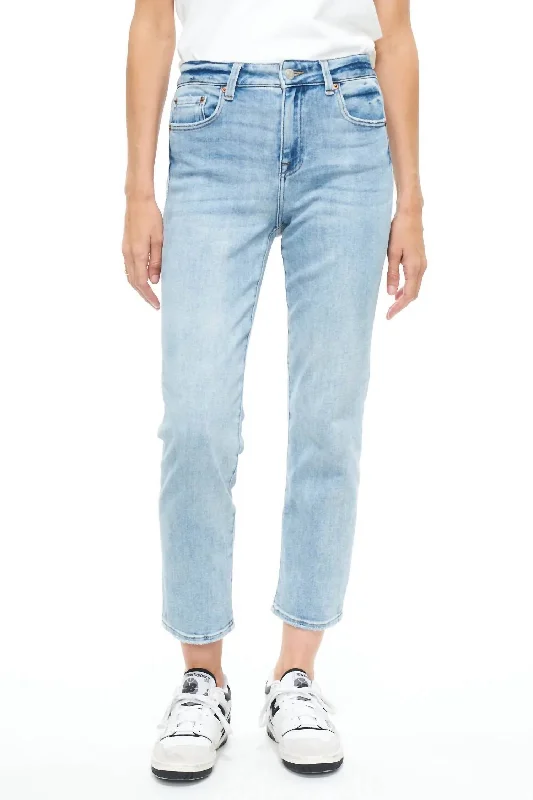 Monroe High Rise Slim Cigarette Jean In Mirage Casual Wide-Legged Denim Jeans