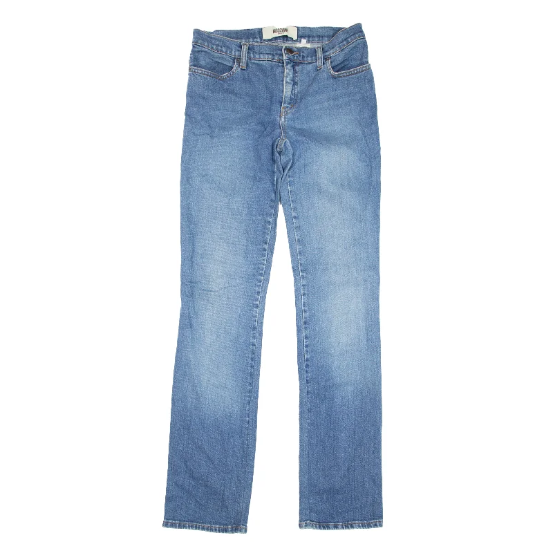 MOSCHINO Y2K Jeans Blue Denim Regular Straight Womens W29 L33 Casual Distressed Denim Jeans MOSCHINO Y2K Jeans Blue Denim Regular Straight Womens W29 L33 Casual Distressed Denim Jeans