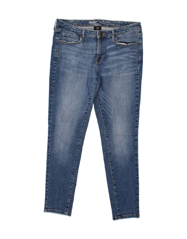 MOSSIMO Womens Mid Rise Skinny Jeans US 12 Large W31 L28 Blue Cotton Fashionable Slim Fit Jeans MOSSIMO Womens Mid Rise Skinny Jeans US 12 Large W31 L28 Blue Cotton Fashionable Slim Fit Jeans