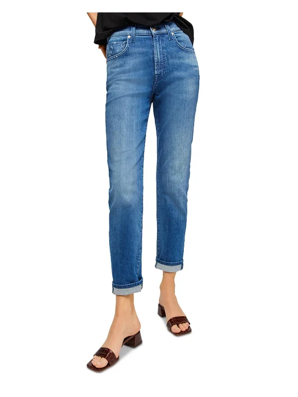 Peggi Womens Denim High Rise Skinny Jeans Cozy Relaxed Fit Denim Jeans