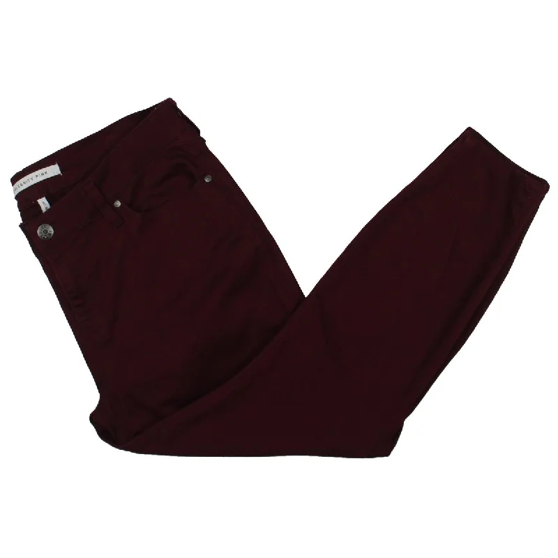 Plus Womens Denim Mid-Rise Colored Skinny Jeans Stylish High-Waist Jeans