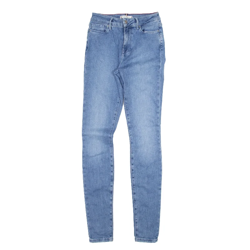 TOMMY HILFIGER Harlem Jeans Blue Denim Slim Skinny Womens W26 L32 Trendy Button-Up High-Waist Jeans TOMMY HILFIGER Harlem Jeans Blue Denim Slim Skinny Womens W26 L32 Trendy Button-Up High-Waist Jeans