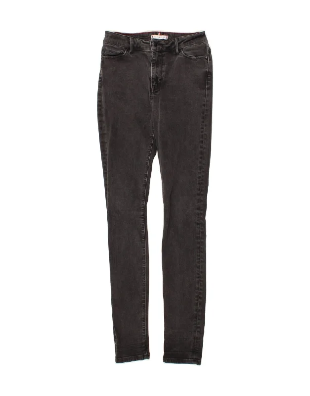 TOMMY HILFIGER Womens Skinny Jeans W30 L34 Black Cotton Trendy Skinny High-Waist Jeans TOMMY HILFIGER Womens Skinny Jeans W30 L34 Black Cotton Trendy Skinny High-Waist Jeans